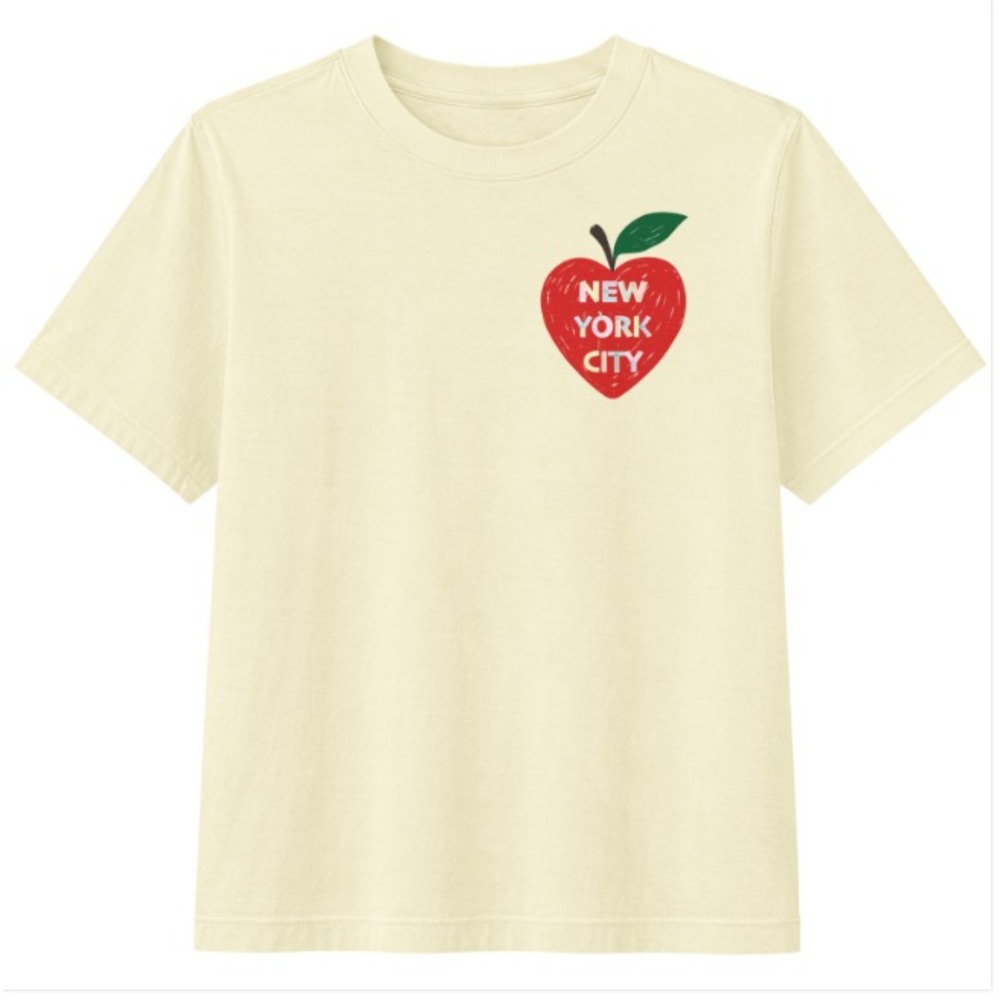 Women's "NYC HEART" Heavyweight Garment Dye Designer Graphic Tee 6110GD